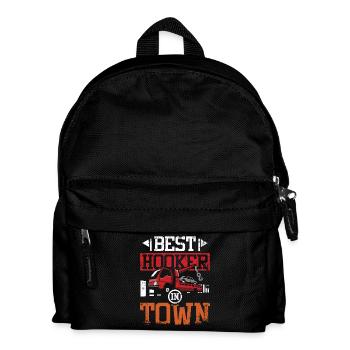 Funny best hoker in town Tow truck driver - Kids' Backpack - black - Front