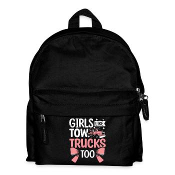 Girls like Tow trucks too - Kids' Backpack - black - Front