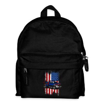 Usa american flag 4th of july Tow truck Driver - Kinder Rucksack - Schwarz - Vorne