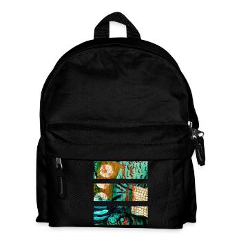 Paysage abstrait aux couleurs vives - Sac à dos Enfant - noir - Devant