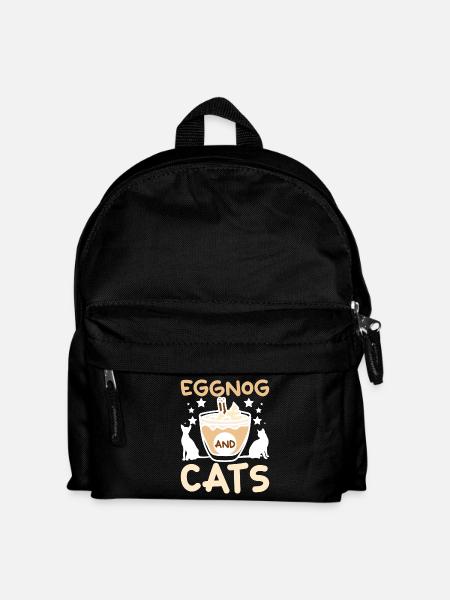 Cat Owner Christmas Lover, Eggnot and cats - Kinder Rucksack - Schwarz