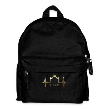 Milan Skyline Italy Heartbeat Fan Love Milano - Kids' Backpack - black - Front