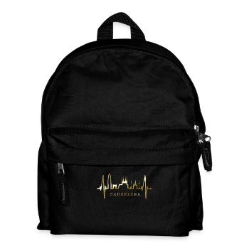 Barcelona Skyline Spain Heartbeat Fan Barcelona - Kids' Backpack - black - Front