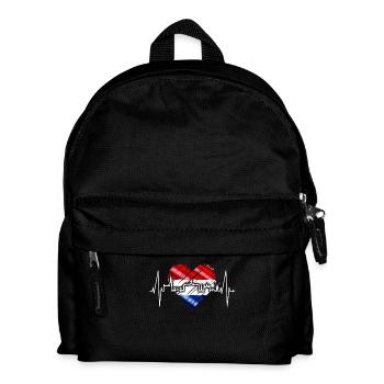 Amsterdam Skyline Netherlands Heartbeat Holland - Kids' Backpack - black - Front