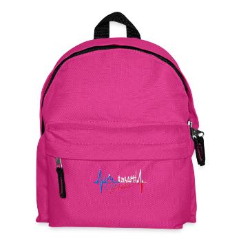 Prag Skyline Herzschlag Tschechien Herz Love Praha - Kinder Rucksack - Fuchsia - Vorne
