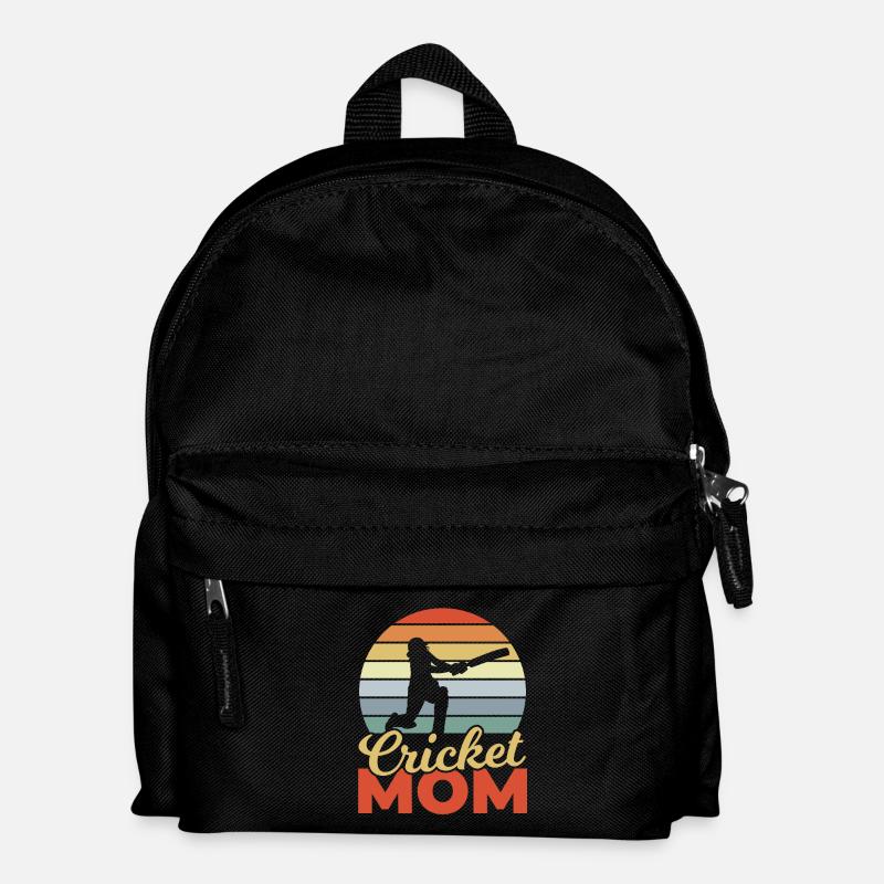 Funny Cricket Mom - Kids' Backpack - black