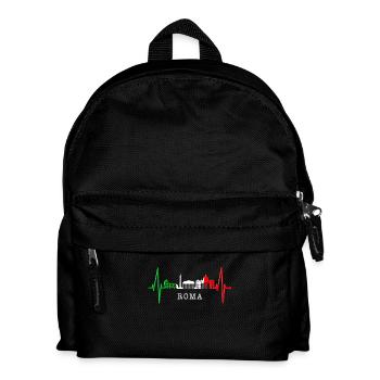 Rom Kolosseum Herzschlag Roma Skyline Rome Italien - Kinder Rucksack - Schwarz - Vorne