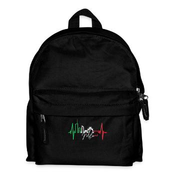 Milan Skyline Italy Heartbeat Fan Love Milano - Kids' Backpack - black - Front