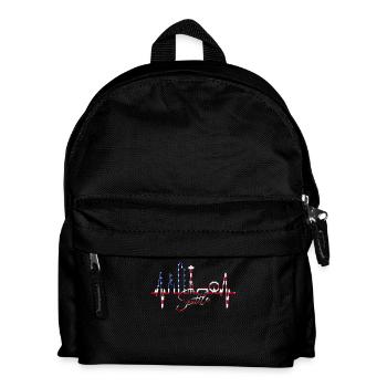 Seattle Skyline Heartbeat USA Fan Coeur Pulse Amour - Sac à dos Enfant - noir - Devant