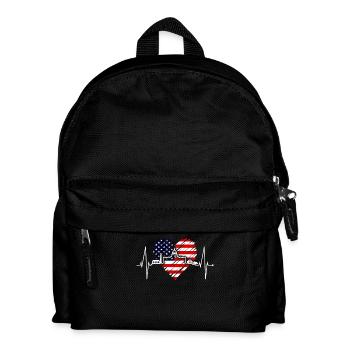 Washington D.C. Skyline Herzschlag USA Ostküste - Kinder Rucksack - Schwarz - Vorne