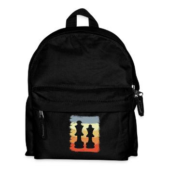 Vintage Chess Pieces - Kids' Backpack - black - Front