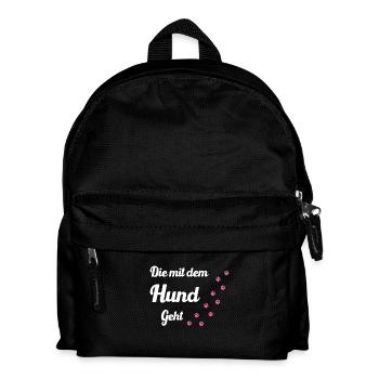 The one who walks with the dog Dogs Mom - Kids' Backpack - black - Front