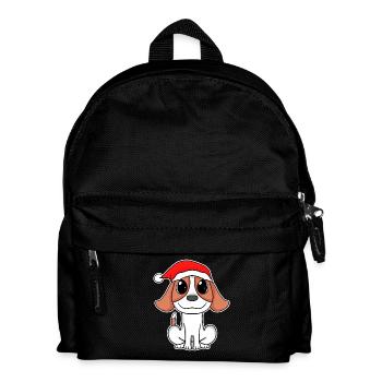Hound Dog Animal Christmas - Kids' Backpack - black - Front