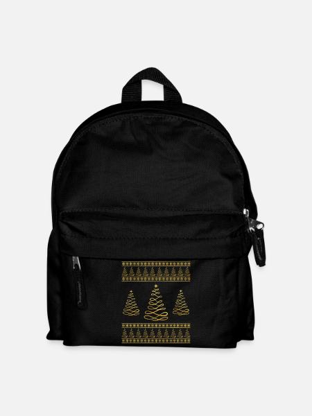 Christmas Tree Snowflake Christmas Atmosphere - Kids' Backpack - black