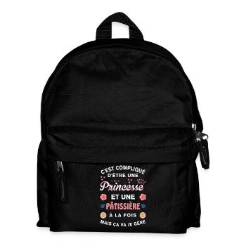 Princess Pastry Humorous Gift - Kids' Backpack - black - Front
