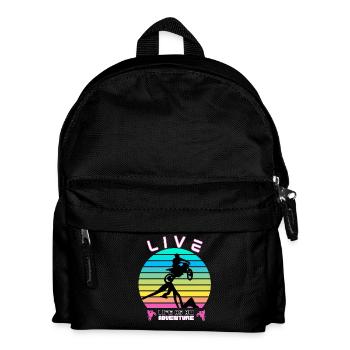 Living Life as an Adventure - Moto Cross - Kids' Backpack - black - Front