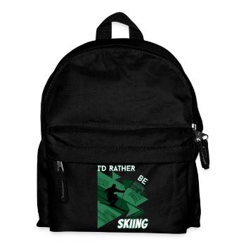 Je préfère skier - Ski Sports d'hiver Skieur - Sac à dos Enfant - noir - Devant