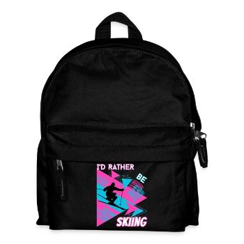 Je préfère skier - Ski Sports d'hiver Skieur - Sac à dos Enfant - noir - Devant