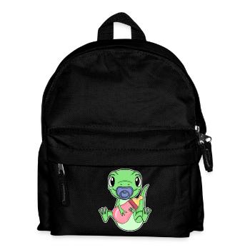 Baby Echse Motiv - Kinder Rucksack - Schwarz - Vorne