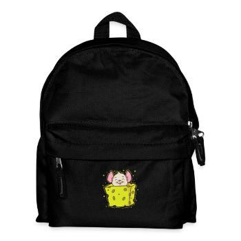 Mouse in Cheese, Pet, Cheese, Mammal - Kids' Backpack - black - Front