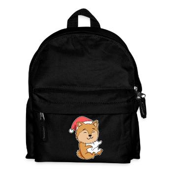 Pomeranian Dog Animal Christmas - Kids' Backpack - black - Front