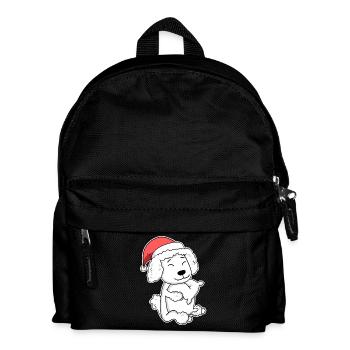 Poodle Dog Animal Christmas - Kids' Backpack - black - Front