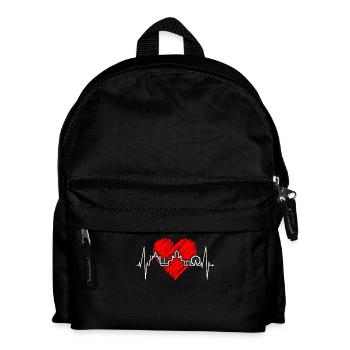 Helsinki Skyline Heartbeat Finnish Love Finland - Kids' Backpack - black - Front