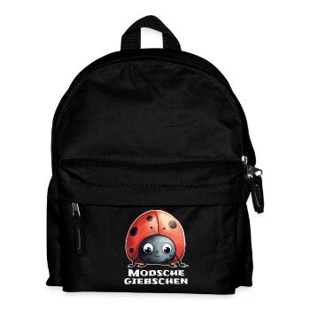 Modschegiebchen Marienkäfer Sächsisch Geschenk - Kinder Rucksack - Schwarz - Vorne