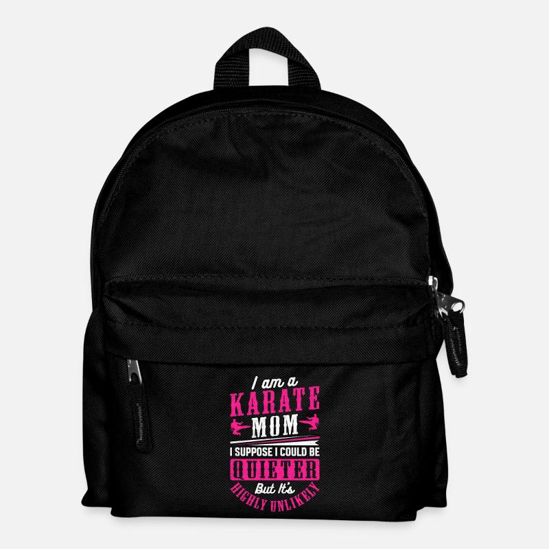 Karate Mama - Kinder Rucksack - Schwarz