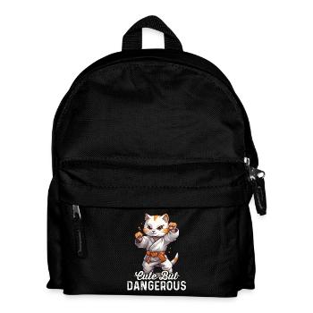 Niedliche, aber gefährliche Katze - Kinder Rucksack - Schwarz - Vorne