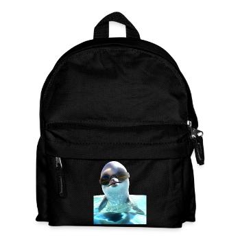 Dolphin Sunglasses Love Dolphins Cute Dolphin - Kids' Backpack - black - Front