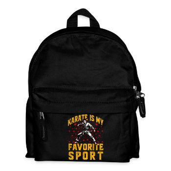 Karate ist meine Lieblingssportart - Kinder Rucksack - Schwarz - Vorne