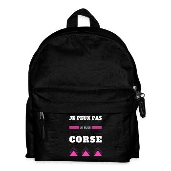 Je peux pas je suis Corse humour blague Corse - Sac à dos Enfant - noir - Devant