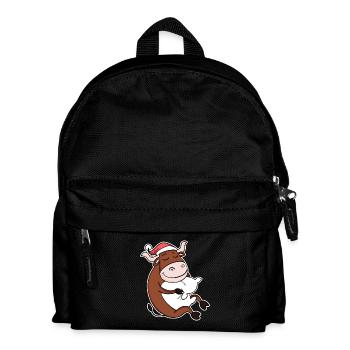 Boeuf Mignon Fatigué Noël - Sac à dos Enfant - noir - Devant