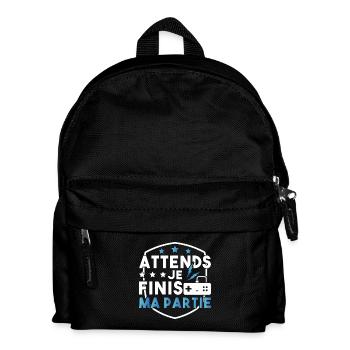 Wait, I'm finishing my game - Kids' Backpack - black - Front