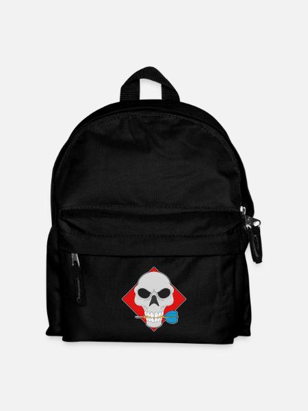 Totenkopf Dart Dartpfeil - Kinder Rucksack - Schwarz