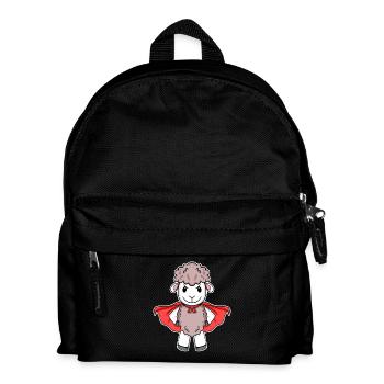 Schaf Superheld Held Motiv - Kinder Rucksack - Schwarz - Vorne