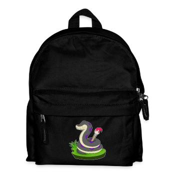 Schlange Maler Pinsel Malen - Kinder Rucksack - Schwarz - Vorne