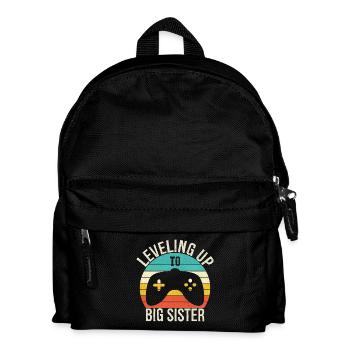 Leveling up to Big Sister - Kids' Backpack - black - Front