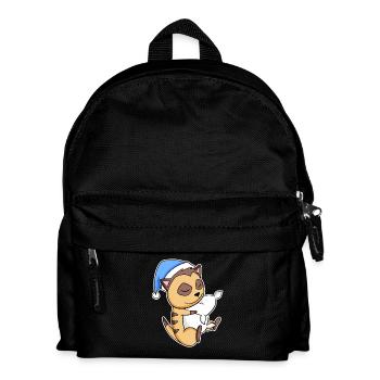 Meerkat with pillow and sleepy cap - Kids' Backpack - black - Front
