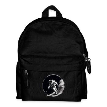 astronaut on the moon - Kids' Backpack - black - Front