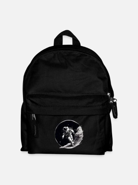 astronaut on the moon - Kids' Backpack - black