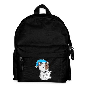 Bullterrier Schlafen Müdigkeit Hund Hunderasse - Kinder Rucksack - Schwarz - Vorne