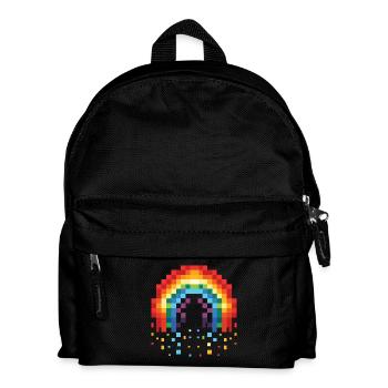 Pixel Art Rainbow 8-Bit Rétro - Sac à dos Enfant - noir - Devant