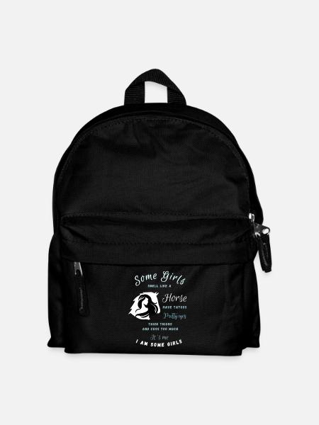 Humorous horse Instagram post - Kids' Backpack - black