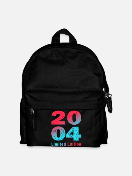 Geburtstag, geboren in 2004 limited edition Shirt - Kinder Rucksack - Schwarz
