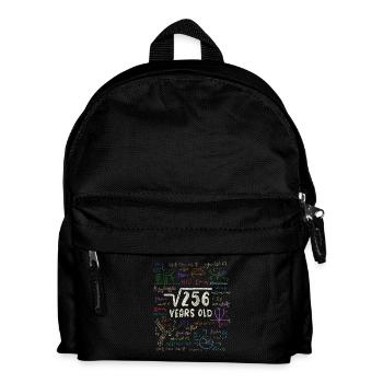 Wurzel aus 256 = 16. Geburtstag - Geschenk - Kinder Rucksack - Schwarz - Vorne