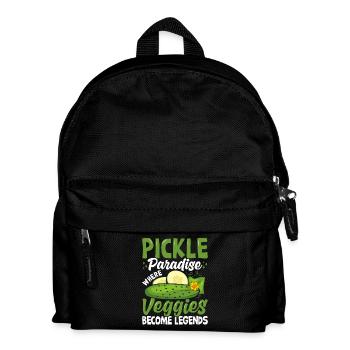 Pickle paradise- Gurken Geschenk - Kinder Rucksack - Schwarz - Vorne