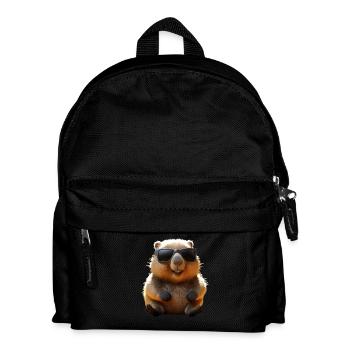 Wombat with sunglasses Australia Cute Wombats - Kids' Backpack - black - Front