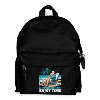 Rente Ruhestand Zeit genießen Geschenk - Kinder Rucksack - Schwarz - Vorne